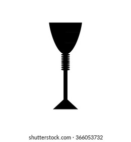 The wineglass icon. Goblet symbol. Flat Vector illustration