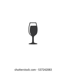 The wineglass icon. Goblet symbol. Flat Vector illustration