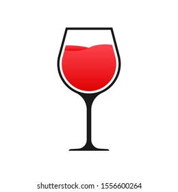 The wineglass icon. Goblet symbol. Vector stock illustration