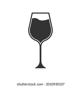 The wineglass icon. Goblet symbol.Vector illustration isolated on white background.Eps 10.