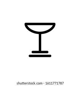 Wineglass icon. Line design template