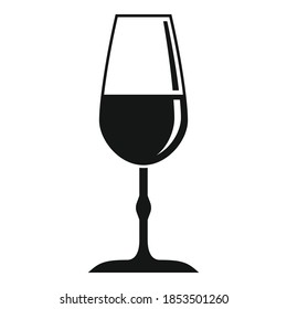 Icono de Wineglass. Ilustración simple del icono vectorial de la copa de vino para el diseño web aislado en fondo blanco