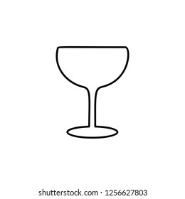 wineglass icon. Simple outline vector of party set icons for UI and UX, website or mobile application