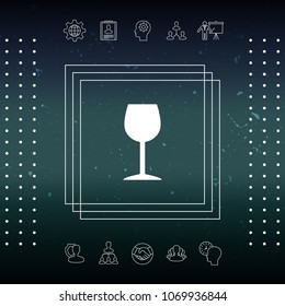 Wineglass icon symbol