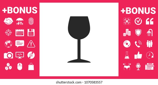 Wineglass icon symbol