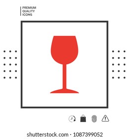 Wineglass icon symbol