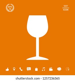 Wineglass icon symbol. Graphic elements for your design