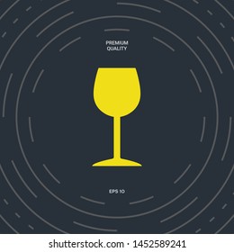 Wineglass icon symbol. Graphic elements for your design