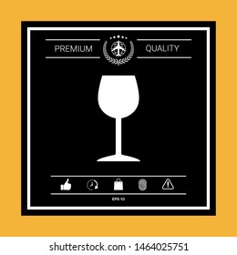 Wineglass icon symbol. Graphic elements for your design