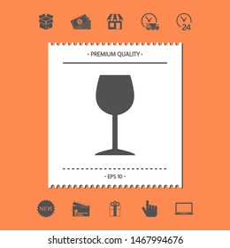 Wineglass icon symbol. Graphic elements for your design