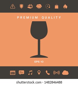 Wineglass icon symbol. Graphic elements for your design