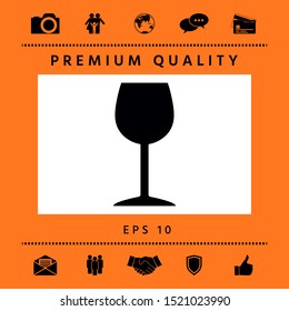 Wineglass icon symbol. Graphic elements for your design