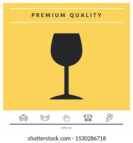 Wineglass icon symbol. Graphic elements for your design
