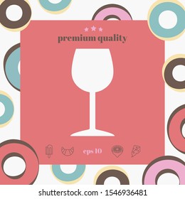 Wineglass icon symbol. Graphic elements for your design