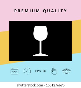 Wineglass icon symbol. Graphic elements for your design
