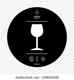 Wineglass icon symbol. Graphic elements for your design