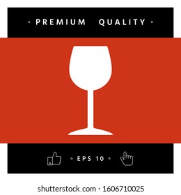 Wineglass icon symbol. Graphic elements for your design