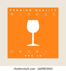 Wineglass icon symbol. Graphic elements for your design