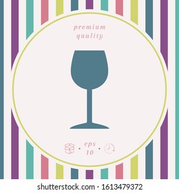 Wineglass icon symbol. Graphic elements for your design
