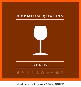 Wineglass icon symbol. Graphic elements for your design