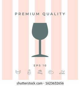 Wineglass icon symbol. Graphic elements for your design