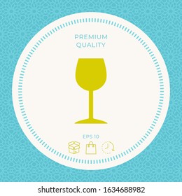 Wineglass icon symbol. Graphic elements for your design