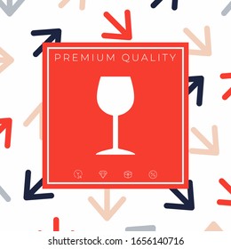 Wineglass icon symbol. Graphic elements for your design