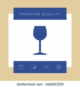 Symbol für Wineglass. Grafische Elemente für Ihr Design