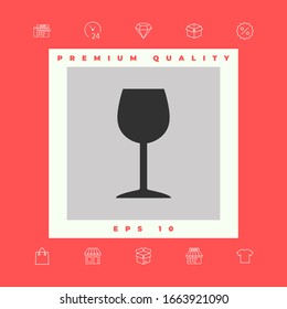 Wineglass icon symbol. Graphic elements for your design