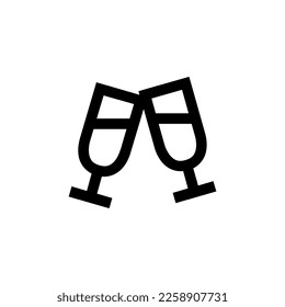 Wineglass icon. Trophy symbol. Flat Vector Illustration