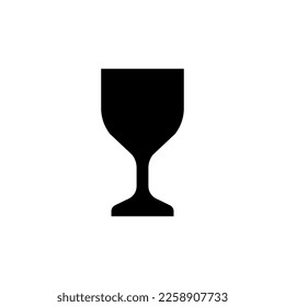 Wineglass icon. Trophy symbol. Flat Vector Illustration