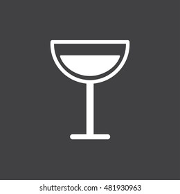 Wineglass  icon vector