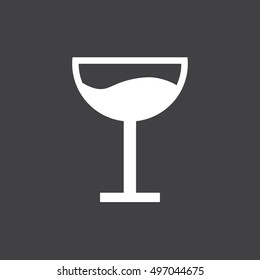 Wineglass icon vector