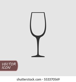 Wineglass icon vector