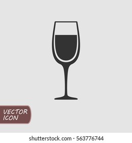 Wineglass icon vector