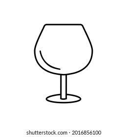 Wineglass icon vector. alcohol drink illustration sign. goblet symbol. Bar logo.