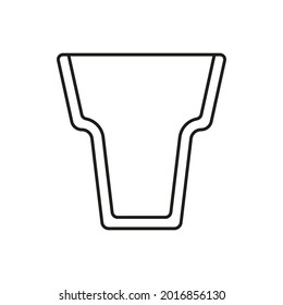 Wineglass icon vector. alcohol drink illustration sign. goblet symbol. Bar logo.