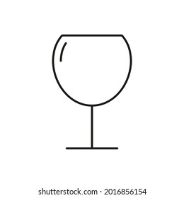 Wineglass icon vector. alcohol drink illustration sign. goblet symbol. Bar logo.