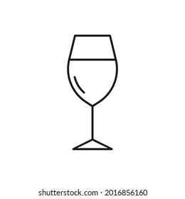 Wineglass icon vector. alcohol drink illustration sign. goblet symbol. Bar logo.