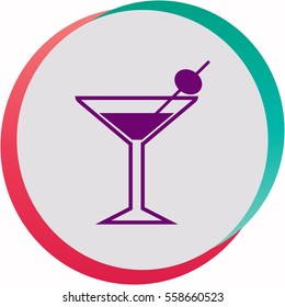 Wineglass  icon. Vector design.
