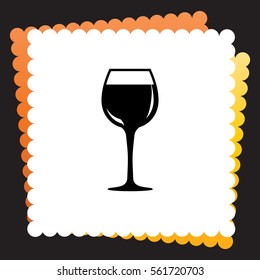 Wineglass   icon. Vector design.