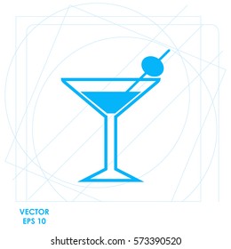 Wineglass  icon. Vector design.