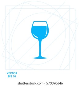 Wineglass   icon. Vector design.