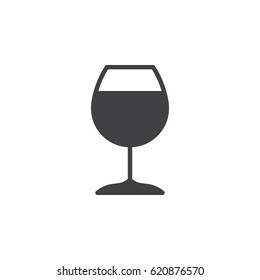 Wineglass icon vector, filled flat sign, solid pictogram isolated on white. Bar symbol, logo illustration. Pixel perfect