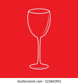 wineglass Icon Vector Illustration