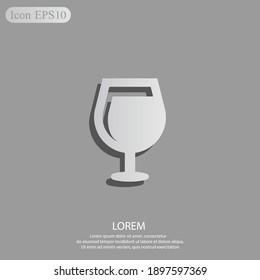 wineglass icon. Vector illustration EPS 10.