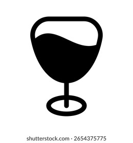 Ilustración de diseño de símbolo de Vector de icono de copa de vino