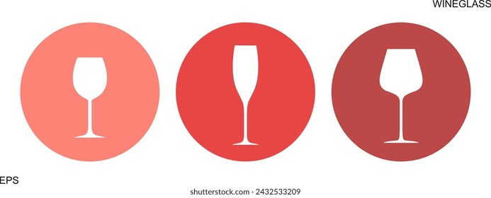 Wineglass logo. Icon. Isolated wineglass on white background