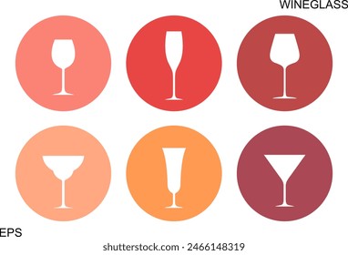 Wineglass logo. Icon. Isolated wineglass on white background