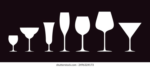 Wineglass logo. Icon. Isolated wineglass on white background